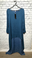 NEW, Hanyi Fushi, Women XXL, Indian Style Blue Long Sleeve Faux 2 pc Maxi Dress