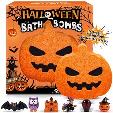 Halloween Bath Bombs for Kids with Surprise Toys Inside Boo Basket Stuffers ...