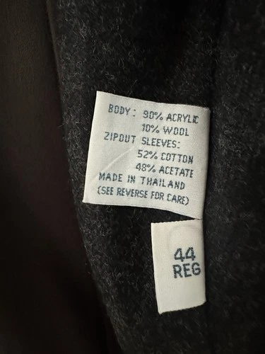Bill Blass Menswear Men's Brown Long Belted Button Overcoat Notch Collar 44R image 4