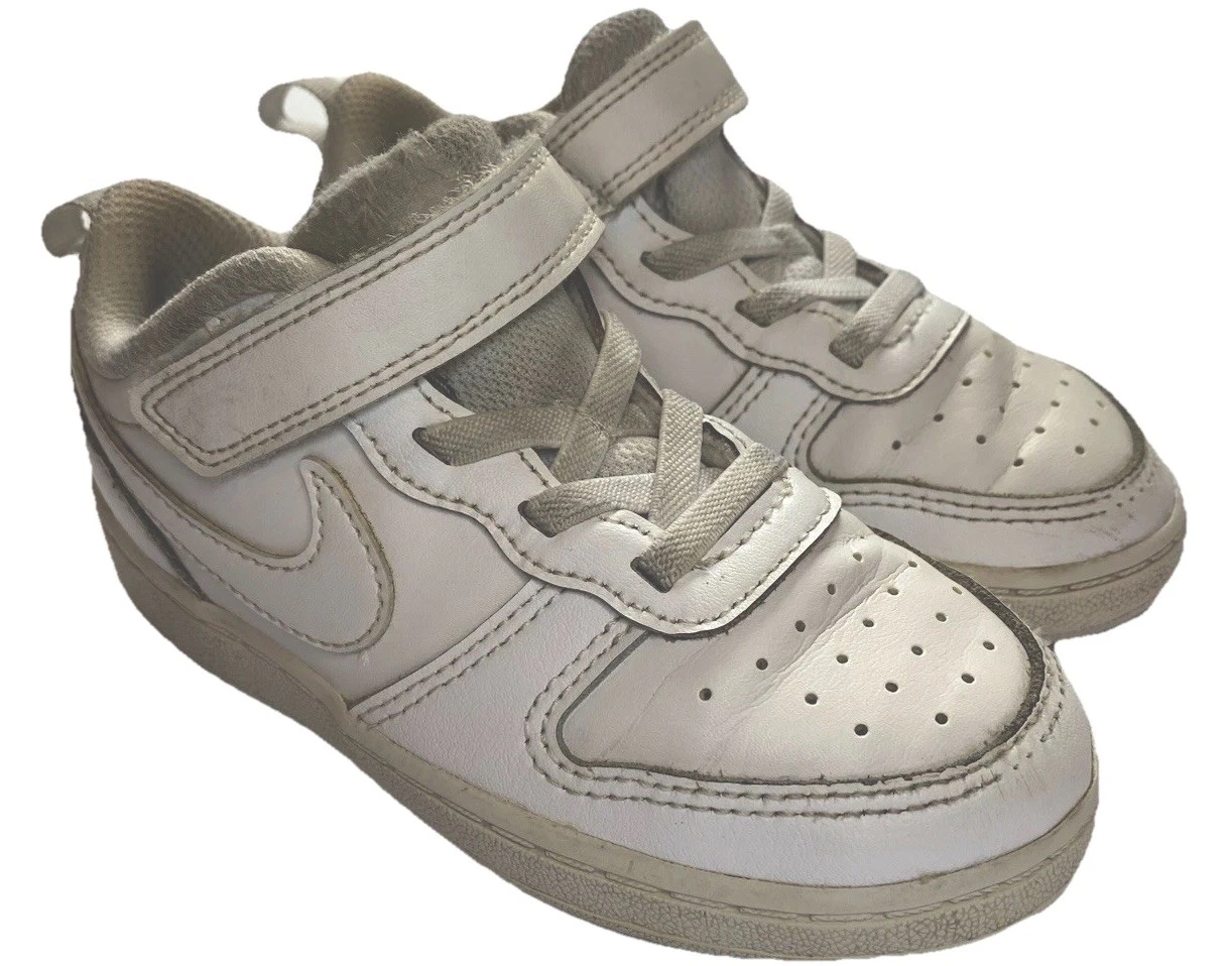 Scarpe Nike bambino Court Borough taglia US 9C basse giovani sneaker bianche BQ5453 100