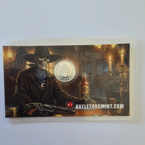 HayleyBug Mint The Gambler 1 Gram 1g .999 Fine Silver Round 1g Total Content