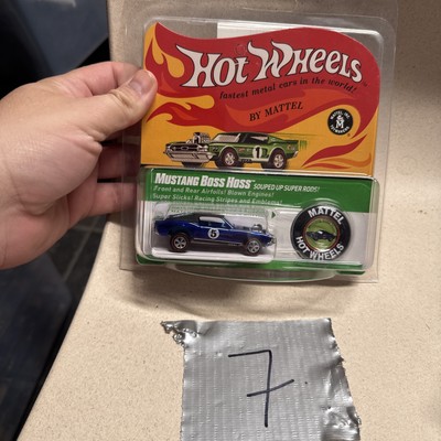 Hot Wheels RLC Mustang Boss Hoss 1/8000 Blue Spoilers Series Redline Ford