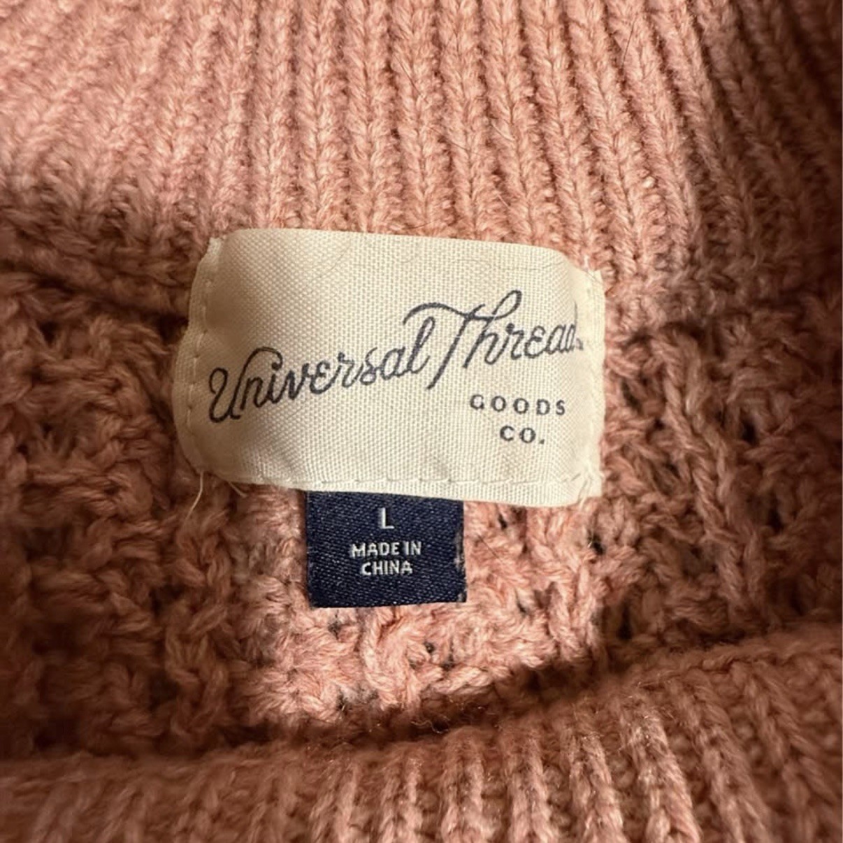 Textured Pink Knitted Universal Threads Sweater S… - image 4