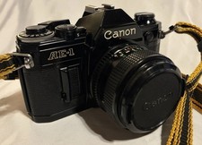 Canon AE-1 Black - 18 Piece Bundle w/ 5 Canon FD Lenses Tested