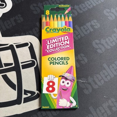 (1) Box Crayola Colored Pencils Limited Edition W/8 Retired Colors Free Shipping
