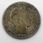 1900-S Barber Half Dollar 50 Cents San Francisco Mint 90% Silver .900