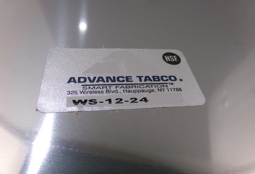 Advance Tabco WS-12-24 Mensola da Parete in Acciaio Inox Massello 24"L x 12"P, S5 - Foto 12 di 16