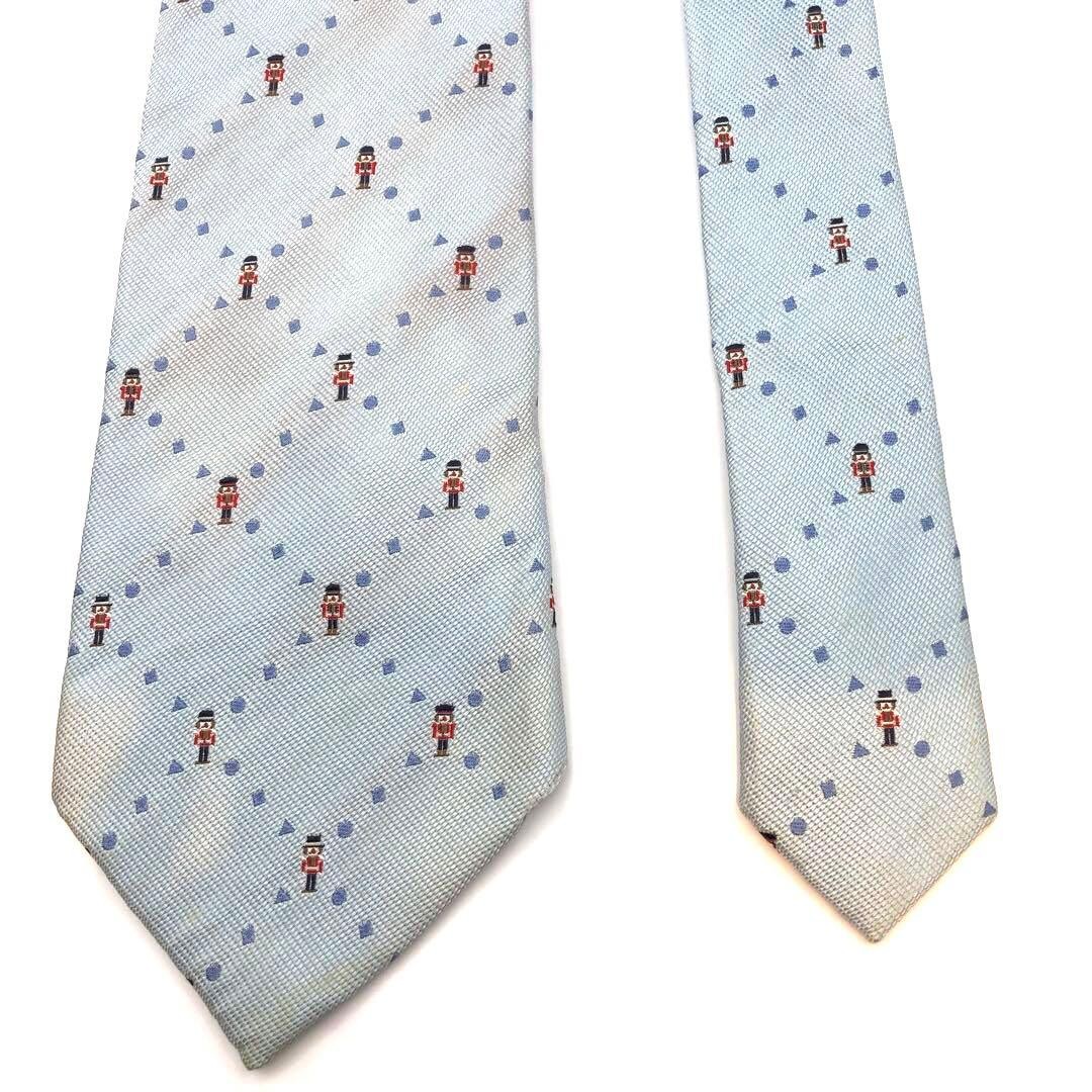 Chaps Light Blue Check Plaid Pattern Necktie Used - image 2