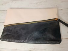 PRIMARK Ladies black and cream envelope clutch bag