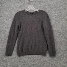 Charter Club Sweater Womens M Medium Gray Luxury Cashmere Long Sleeve Jumper