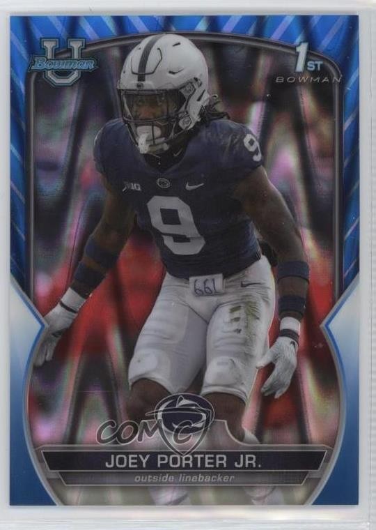 2022 Bowman U Chrome Blue RayWave Refractor 32/199 Joey Porter Jr #79 14jr