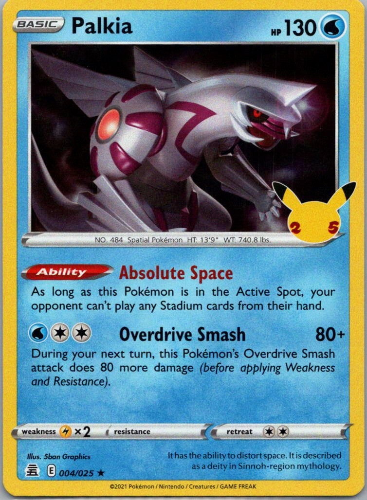 Pokemon Palkia 4/25 Celebrations Holo NM