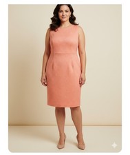 Talbot Womens Dress Size 14 Color Peach Dry Clean Only Cotton With Polyester