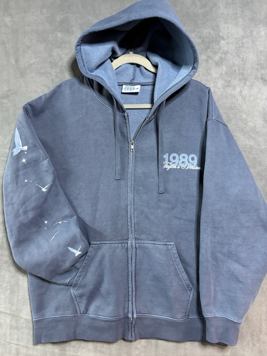 1989 Taylor's Version Is It Over Now Full Zip Up Hoodie Size Large