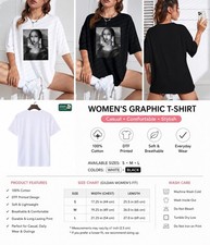 Womens Mona Lisa Graphic Tee 100% Cotton Jers...