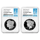 2pc Set - 2025-S $1 Proof Morgan and Peace Silver Dollar NGC PF70UC FDI First