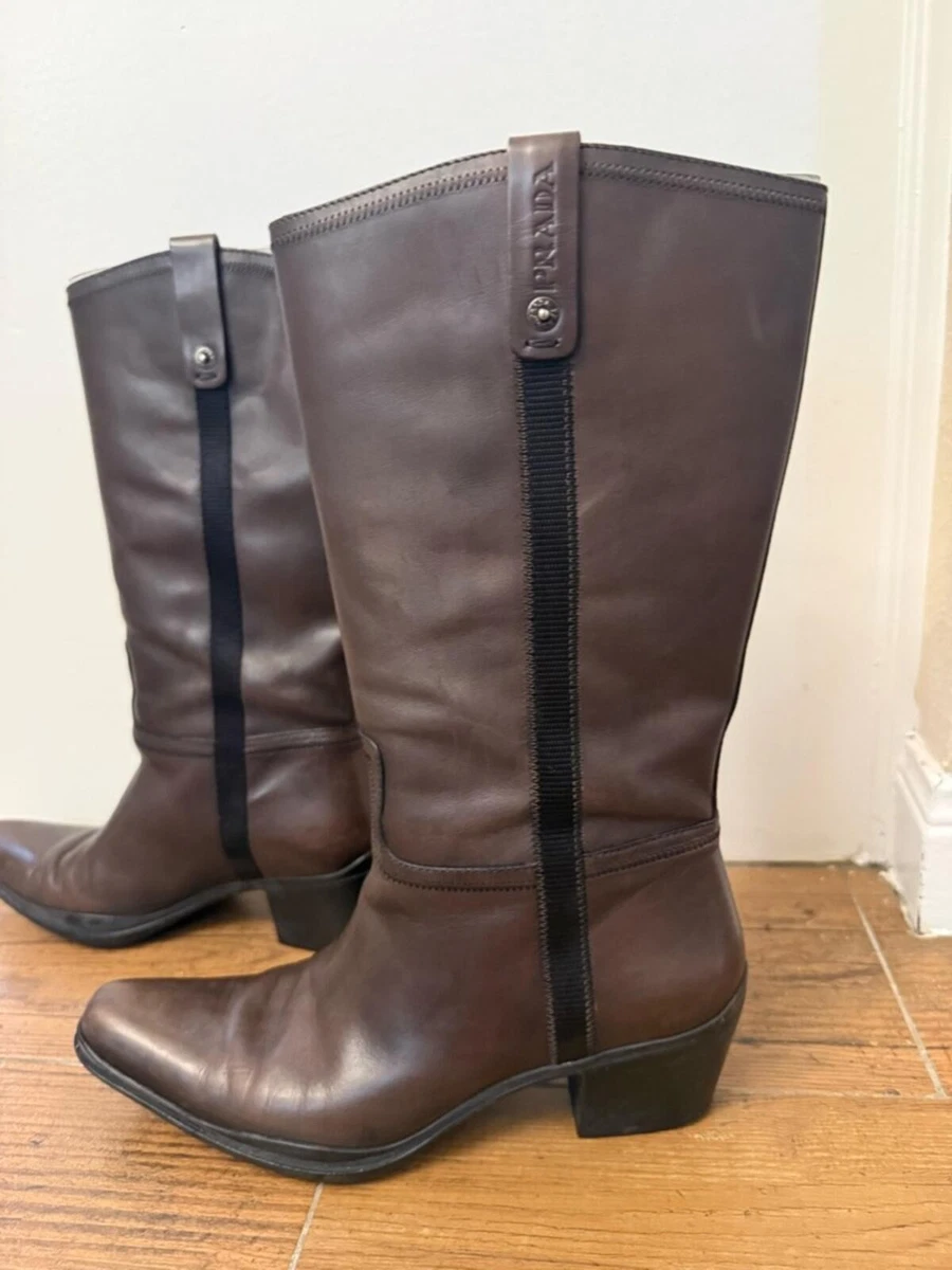 PRADA Leather Upper Brown Boots for Women for sale | eBay
