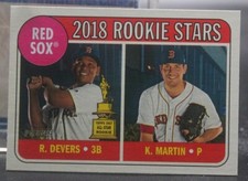 Rafael Devers/Kyle Martin (Red Sox/RC) - 2018 Topps Heritage #189