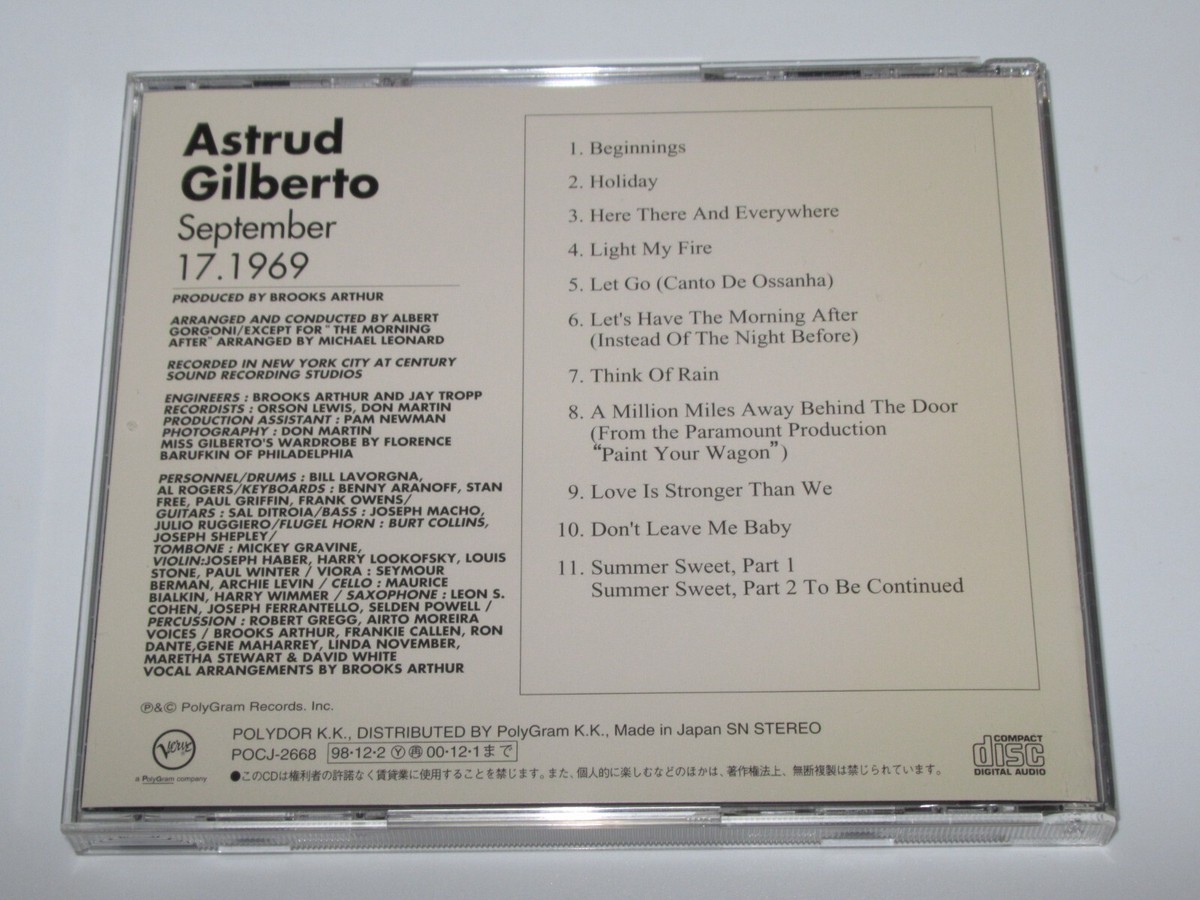 Astrud Gilberto / September 17 1969 レア！ September 17, 1969 - Astrud Gilberto | Album | AllMusic
