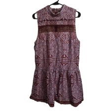 Lulus Belrose Burgundy and Lavender Lace Midi Dress Size XL