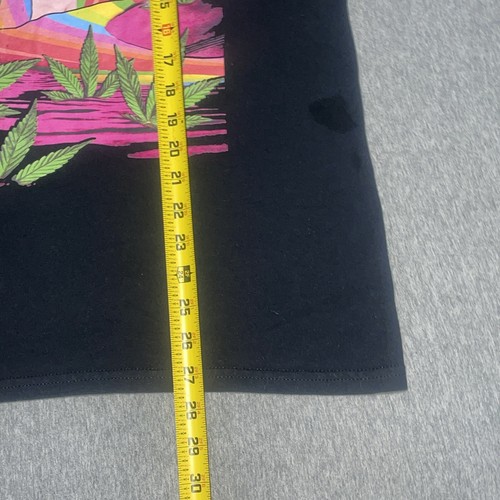 Spencer’s Graphic T Shirt Black Size M Psychedelic Sharks Mushroom Pot Weed - Picture 2 of 6