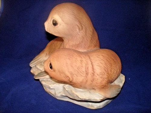 FIGURA DE PORCELANA DE 5" MARRÓN HOMCO FIGURA 1981 DE COLECCIÓN - Imagen 2 de 5
