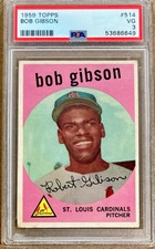 1959 Topps #514 Bob Gibson Rookie PSA 3 VG RC