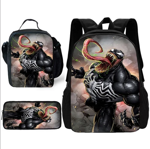 Kids Marvel Venom School Backpack Bags Insulated Lunch Bag Pencil Case Set Gift* - Picture 13 of 31