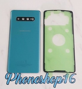 Original Samsung Galaxy S10+ PLUS SM-G975F Akkudeckel Backcover Grün + Kleber B