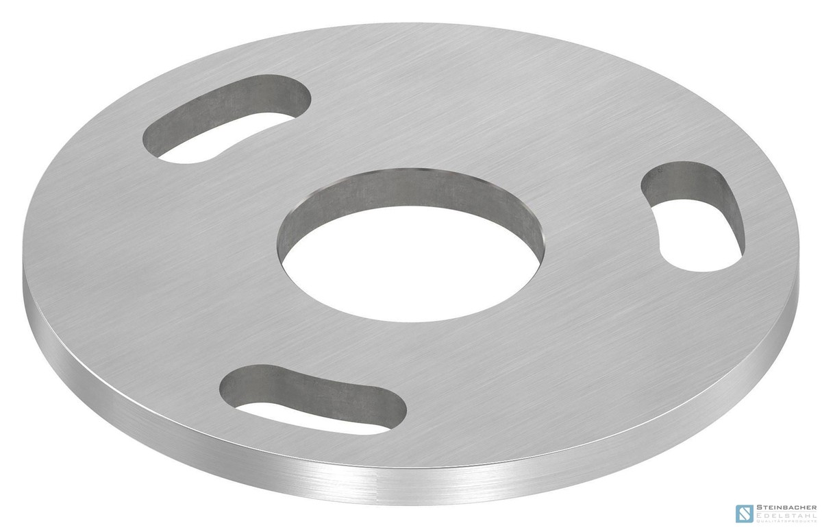 STEINBACHER Edelstahl Ankerplatte Ø100mm - Robuste Halterung Aus V2A Mit 3 Bohrungen