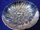 S. KIRK & SON FOOTED REPOUSSE STERLING SILVER CANDY/TRINKET DISH #431 - A