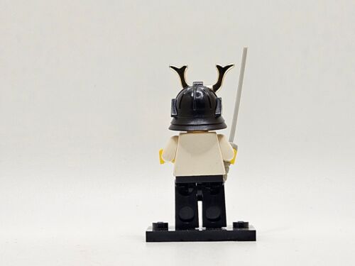 Lego Minifigur Ninja Shogun mit weißem Shirt cas206 Castle 3346 goldene Hörner - Bild 3 von 5