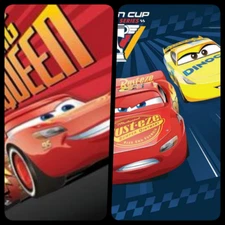 Lightning Mc Queen Throw Sherpa Borrego Silk 40" x 50" Cars Disney Pixar