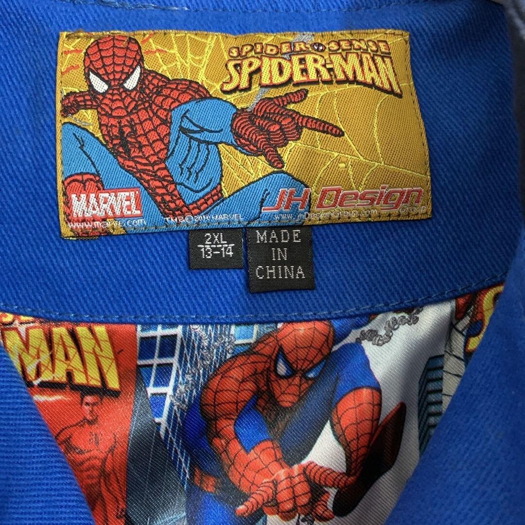 JH Design Spiderman Racing Jacket Size YOUTH 2XL Rare Japan JH Design Spiderman Racing Jacket Size YOUTH 2XL Rare Japan