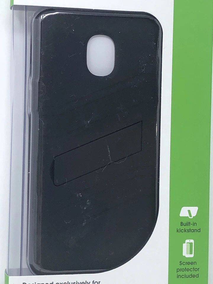 NUEVA Funda protectora para teléfono Cricket Samsung Galaxy Amp 2 con protector de pantalla soporte Foto 2 de 4