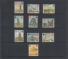 Isle of Man - Buildings Definitives Part Set of 10 MUH Stamps (WSW-053)