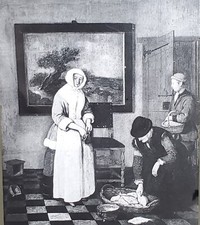 The Fish-Seller, Quirijn van Brekelenkam, Magic Lantern Glass Slide