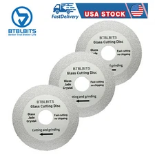 3pcs 4''/100mm Diamond Glass Saw Blade Cutting Wheel Disc for Jade Ceramic Tile