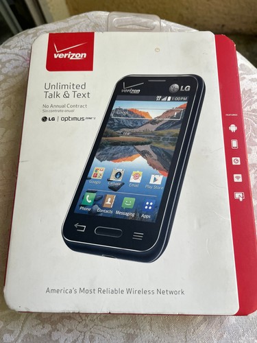 LG OPTIMUS ZONE 2 VERIZON SLOT-LG-US415PP. BLACK BLAND NEW.