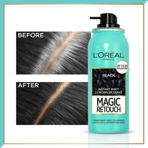 L'Oreal Paris Magic Retouch Black Root Touch Up Spray 75 ml - Picture 2 of 6