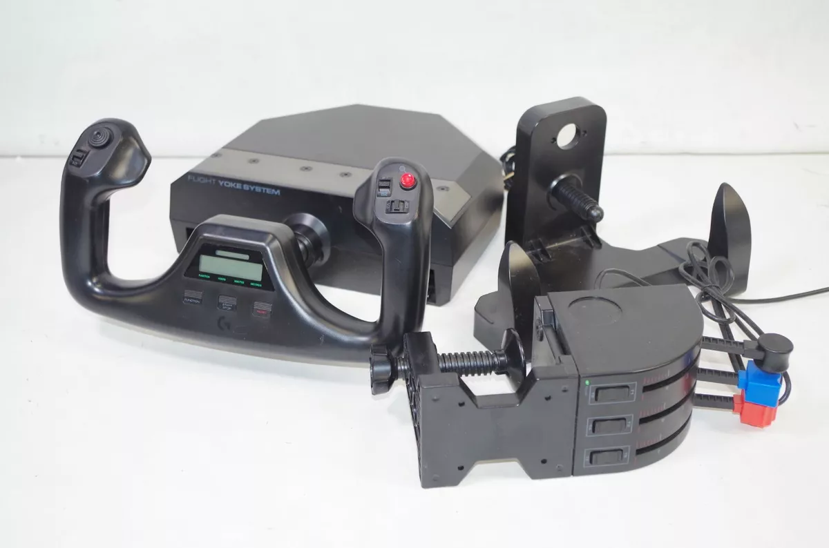 Logitech Flight Sim Yoke System G Saitek w/ Throttle Controls