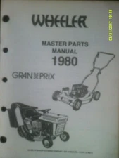 Vintage 1980 Wheeler Mfg Walk Mower, Rider Master Parts Manual