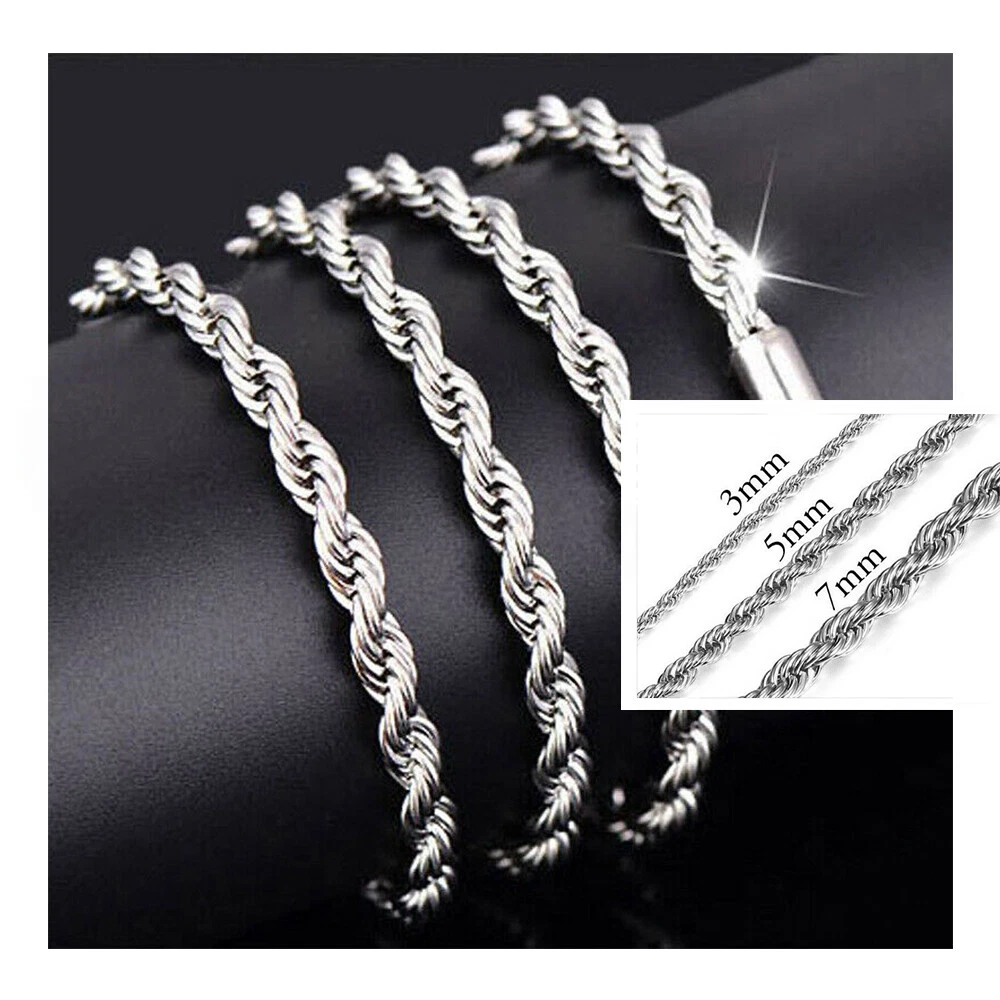 24 inch stainless steel rope chain deals