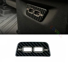 Car Rear USB Socket Switch Cover Trim For VW Golf MK8 20-2021 Steel Carbon Fiber