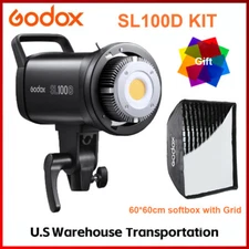 US Godox SL100D Daylight LED Video Light 5600K Bowens +60*90cm softbtox Grid KIT