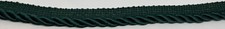 3/8" Hunter Green Twisted Lip Cord Edge Fabric Trim 12 Yards