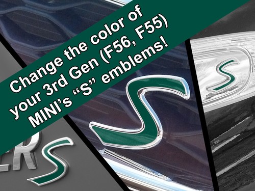 D134 Scuttle & Rear Emblem S Decals for 2014-2021 MINI Cooper F54 F55 F56 F57 - Picture 19 of 27