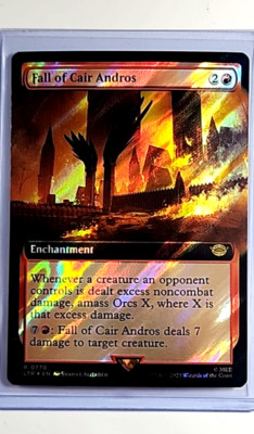 MTG Magic the Gathering LOTR Extended Art Surge Foil #770 Fall of Cair Andros