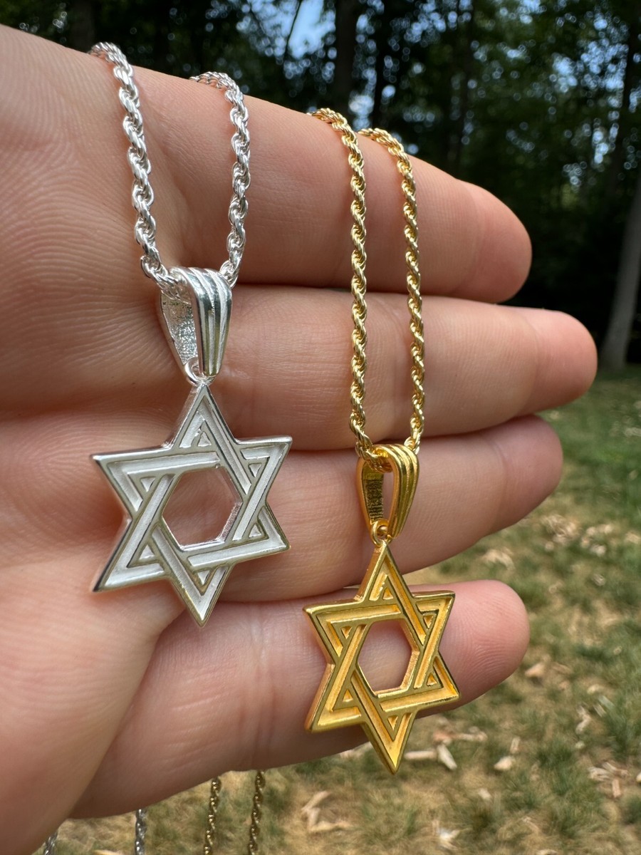 Star Of David Jewish Star 925 Silver / 14k Gold Vermeil 1