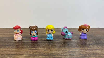 Lot of 5 Squinkies Mini Rubber Figures Ariel Girls Pony Princess Dolls